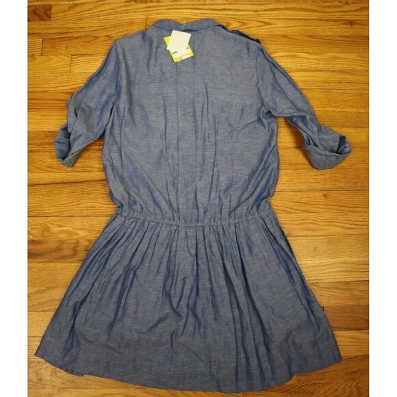 QMACK - GIRL'S BLUE SHIRT DRESS - SIZE L - NEW WITH TAGS - Picture 5 of 5